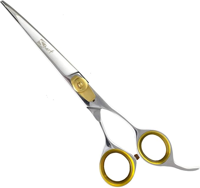 Sharf Gold Touch Grooming Pet Scissors, 6.5 Inch Curved Blade, Cat & Small Dog Trimming Cuts