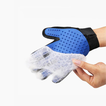 Pet Grooming Gloves for Dogs & Cats (2 Pack) – Deshedding Hair Remover Mitts with Soft Silicone Massage Bristles – Dual-Sided Grooming & Bathing Gloves for Long & Short Hair Pets –