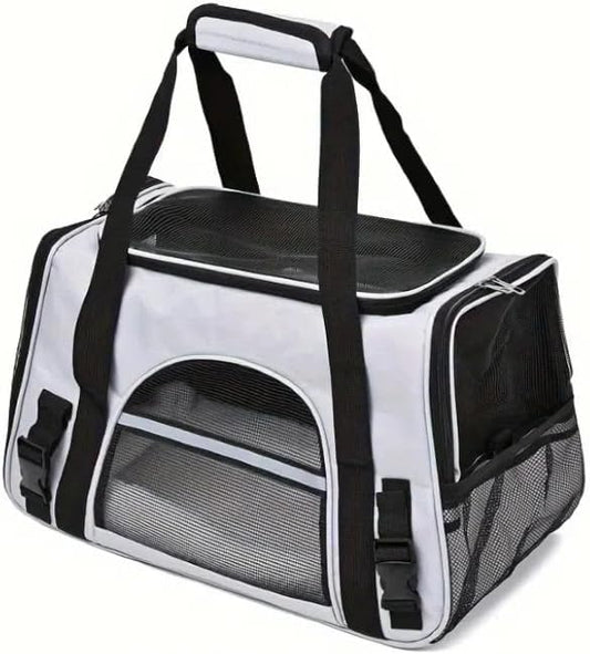 Cat Carriers, Dog Carriers, Pet Carriers – Airline-Approved Soft-Sided Bag for Cats & Small Dogs (Up to 15 lb), Foldable, Breathable Mesh, Privacy Cover, Washable & Lightweight