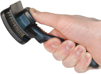 Jeffers Pet Self-Cleaning Slicker Brush for Dogs & Cats – Self Cleaning Button, Removes Tangles & Loose Hair, Non Slip Handle for Easy Grooming, Go To Gift for Pet Owners – Black, Red - Medium