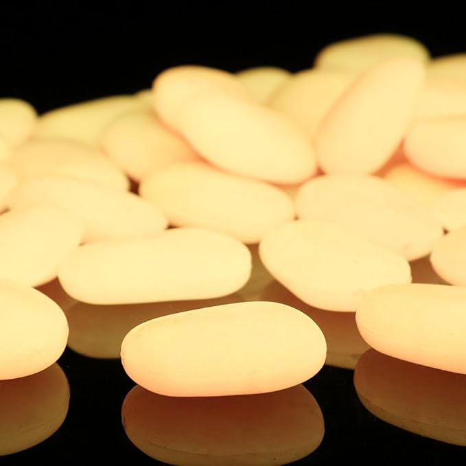 Shiny Stone Glow in The Dark Pebbles,Decorative Glow Stones,Fish Tank Aquarium Gravel,Glow Pebbles for DIY Garden Gifts Decoration(Big Size, 3-4cm, 400g/14.1oz) (Pink)