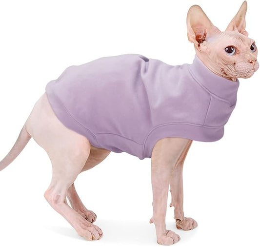 Soft Fleece Dog & Cat Sweatshirt - Warm Pullover Hoodie for Small Medium Dogs & Cats - Comfortable Winter Clothes