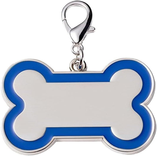 Personalized Dog ID Tags - tag for Dog Collar, pet ID tag, Dogs Tags for Pets, Laser Engraved Dog tag, Name Tags for Dogs, Dog Tags for Large Dogs (Bone-Shaped-Large: Blue)