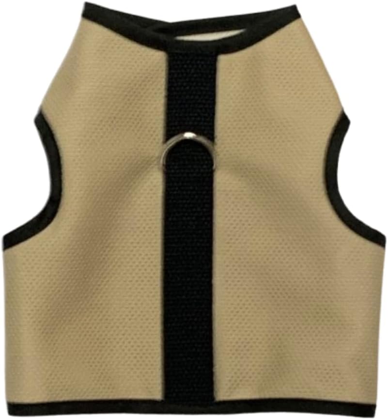 Kitty Holster Cat Harness – Ultra-Breathable Cool Mesh, Cat Accessories - 100% Cotton Lining, Lightweight & Secure with Hook-and-Loop, Vet-Recommended, Made in USA – M/L, Khaki