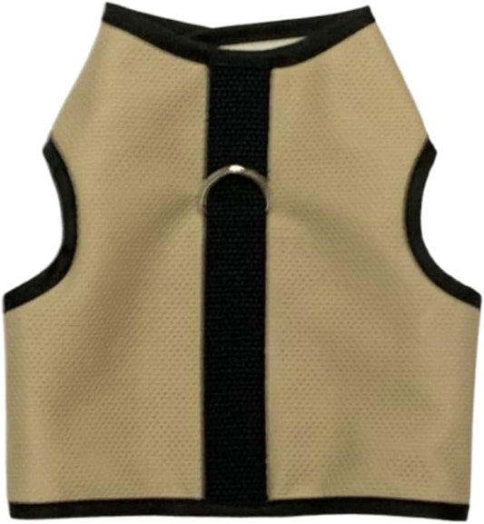 Kitty Holster Cat Harness – Ultra-Breathable Cool Mesh, Cat Accessories - 100% Cotton Lining, Lightweight & Secure with Hook-and-Loop, Vet-Recommended, Made in USA – M/L, Khaki