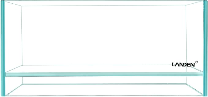 LANDEN Glass Air Aquarium Tank Multi-Scene Landscape Aquarium, 1.6Gallon Rimless Low Iron Shallow Tank,10.63" W×10.63" D×4.72" H (27cmx27cmx12cm) 5mm Thickness