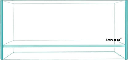 LANDEN Glass Air Aquarium Tank Multi-Scene Landscape Aquarium, 1.6Gallon Rimless Low Iron Shallow Tank,10.63" W×10.63" D×4.72" H (27cmx27cmx12cm) 5mm Thickness