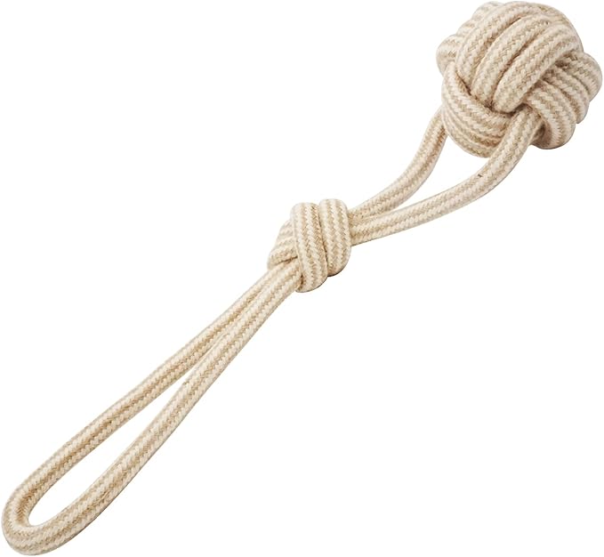 Dog Chew Toys-Puppy Tug Toys-Natural Cotton Rope-Pets Teething Interactive Knots for Small Medium Dog Mutt (Set of 4)