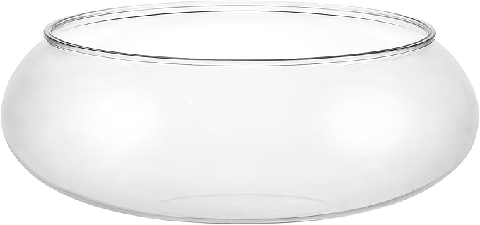 Yardwe Transparent Landscape Fish Tank - Plastic Small Betta Fish Bowl Perfect for Office and Home Decor Aquatic Plant Hydroponic Planter 9.53 X 9.53 X 3.94 Inches