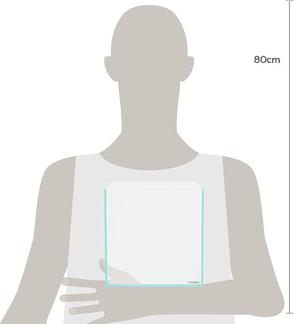 LANDEN 25C 3.7 Gallon Cube Rimless Low Iron Aquarium Tank, W9.84×D9.84×H9.84 in(25x25x25cm) 5mm Thickness with Nano Foam Leveling Mat Included