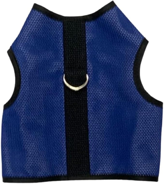 Kitty Holster Cat Harness – Ultra-Breathable Cool Mesh, Cat Accessories - 100% Cotton Lining, Lightweight & Secure with Hook-and-Loop, Vet-Recommended, Made in USA – M/L, Royal Blue