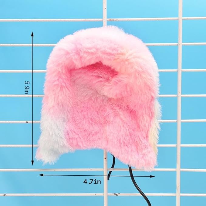 USB Rechargeable Self-Heating Corner Fleece Bird Blanket and Heated Bird Perch for Cage Cozy Warmer Parrot House Hanging Hammock Toy Small Animals Shelter Plush Bedding (S)