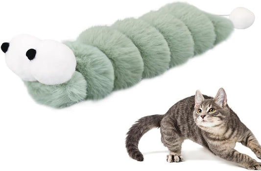 PAZ'S GIFT Cat Toy Interactive cat Mint cat Kick Toy, 11 feet Long, chewable Furry Plush Toy, Soothing Kitten Pillow，Appease The kitten's Pillow