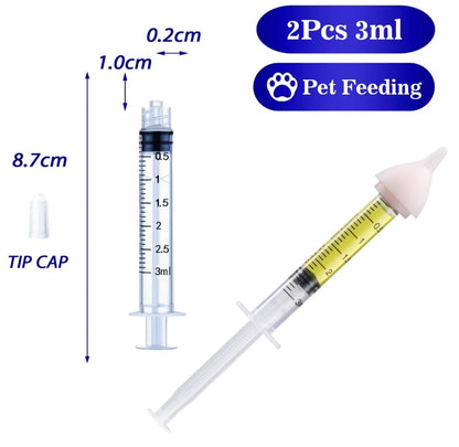 Pet Nursing Bottle, Nursing Bottle Kits, Kitten Bottle Feeding Kit, Nursing Bottle Kits for Feed Puppy & Kitten Milk, Fit for Kittens, Puppies, Rabbits, Squirrels, 4 * Pet Feeding Nipple