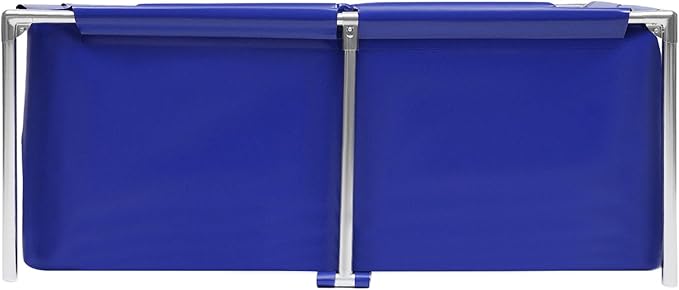 Canvas Fish Pond Foldable Above Ground Fish Aquarium Ornamental Swimming Pool Water Storage Tank Fish Water Tank with Drain Valve Koi Goldfish Tank Breeding Indoor Outdoors