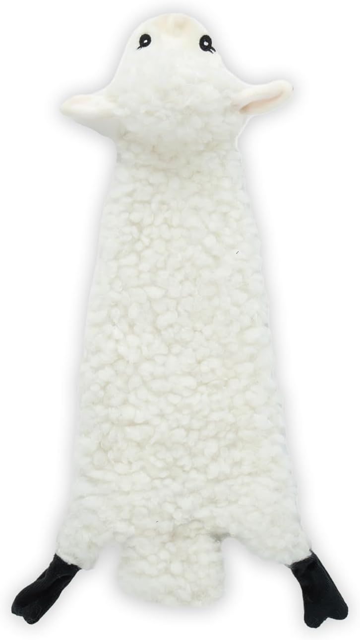 Best Pet Supplies Squeaky Dog Toys with Soft Durable Fabric for Small, Medium and Large Pets Interactive Toy for Indoor Play, Supports Active Biting and Play - Sheep, Small