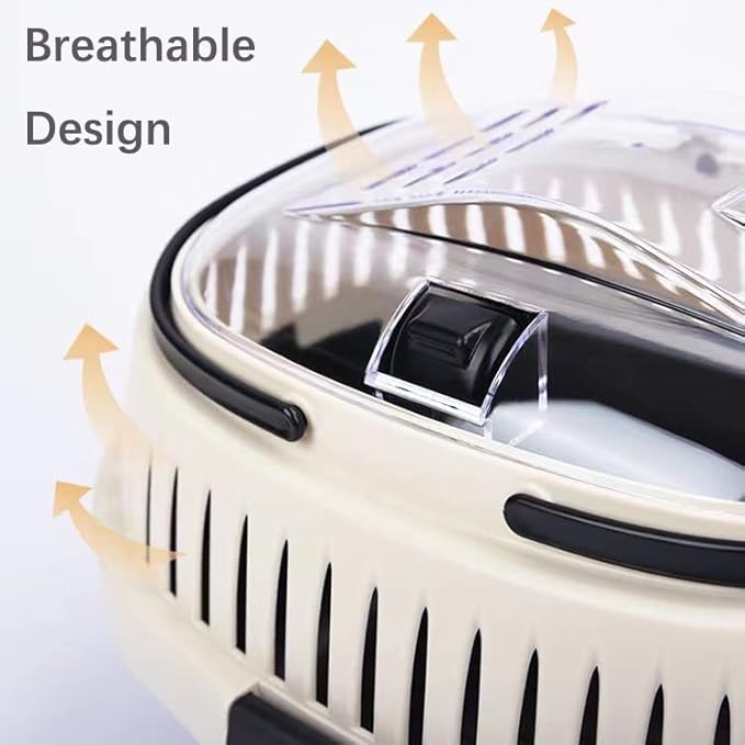 Black Travel Small Animals Hamster Hedgehog Guinea Pig Cage Carrier for Hamsters Hedgehogs Ferret Bird Parrot Guinea Pig Travel Carrier Cage with Handle Breathable Small Animal Guinea Pig Cage Carrier