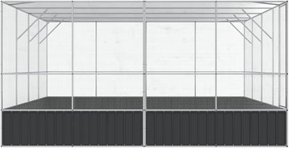 Galvanized Steel Large Flight King Bird Cage, Steel Outdoor Aviary, Outdoor Indoor Large Bird Cage Aviary Pet House for Cockatiels African Parakeets, 164.6"x163"x83.5",-304