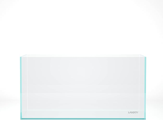 LANDEN 90P 44 Gallon Rimless Low Iron Aquarium Tank, W35.4 x D17.7 × H17.7in (90cm x 45cm x 45cm) 10mm Thickness with Black Nano Foam Leveling mat Included