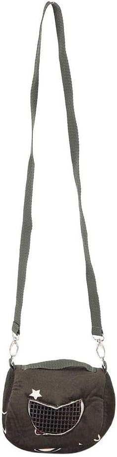 Small Pet Carrier Bag, Blackish Green Flannelette Portable Breathable Pet Hamster Carrier Outgoing Bag for Small Pets Animal(M)