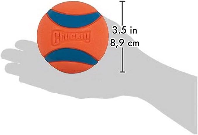 Chuckit! Ultra Ball Dog Toy - Size XL - for Dogs 100+ lbs - Made from Durable Rubber - Super Bouncy - Floats in Water - 3.5-inch Diameter - Pack of 2