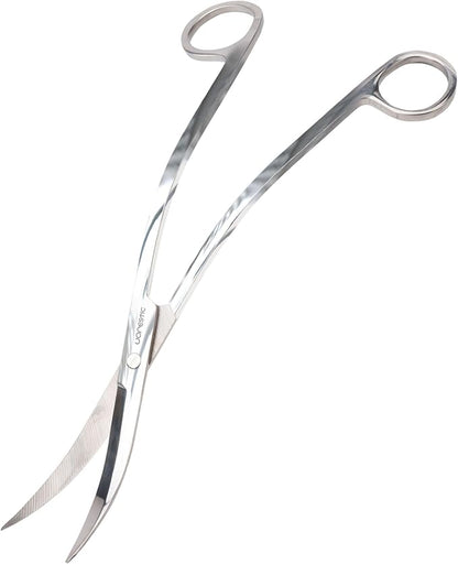 Long Aquarium Scissors for Plants 9.8 inches, Aquascaping Scissors, Aquarium Plant Trimmer, Aquascape Tools, Terrarium Tools for Plants (1 Pc Wave)