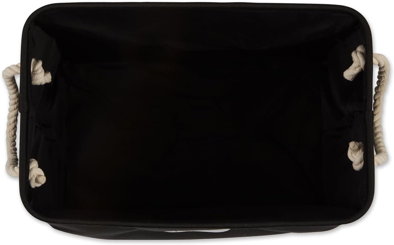 Bone Dry Pet Storage Collection Collapsible Bin, Black, Medium Rectangle