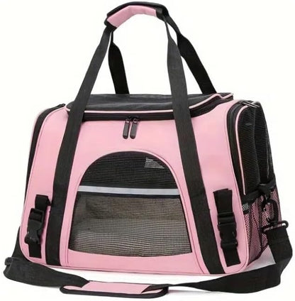 Cat Carriers, Dog Carriers, Pet Carriers – Airline-Approved Soft-Sided Bag for Cats & Small Dogs (Up to 15 lb), Foldable, Breathable Mesh, Privacy Cover, Washable & Lightweight