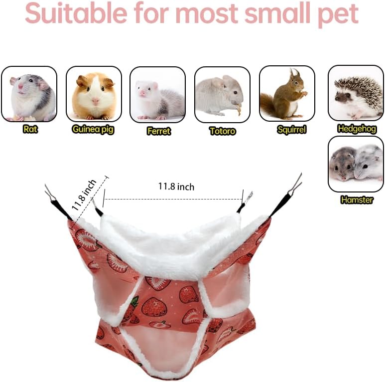 Rat Ferret Hammock Toys Cage Accessories, Guinea Pig Hideout Tunnel, Warm Bed for Rat Ferret Guinea Pig Sleep Hide and Play (5.Three Layers Hammock)