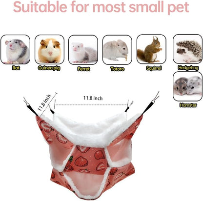 Rat Ferret Hammock Toys Cage Accessories, Guinea Pig Hideout Tunnel, Warm Bed for Rat Ferret Guinea Pig Sleep Hide and Play (5.Three Layers Hammock)