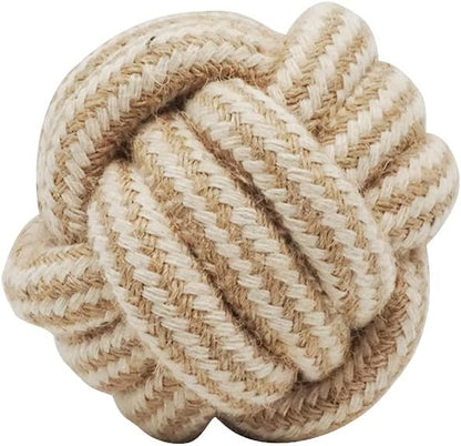 Dog Chew Toys-Puppy Tug Toys-Natural Cotton Rope-Pets Teething Interactive Knots for Small Medium Dog Mutt (Set of 4)