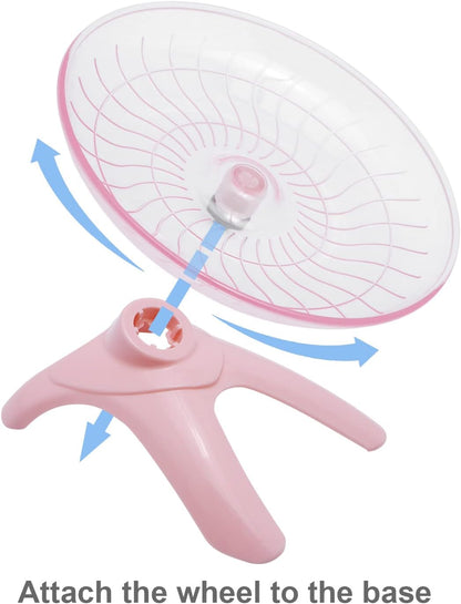 Wontee Hamster Water Bottle Water Dispenser Hamster Silent Exercise Running Wheel for Dwarf Hamsters Gerbil Mice (Pink, 80ML)