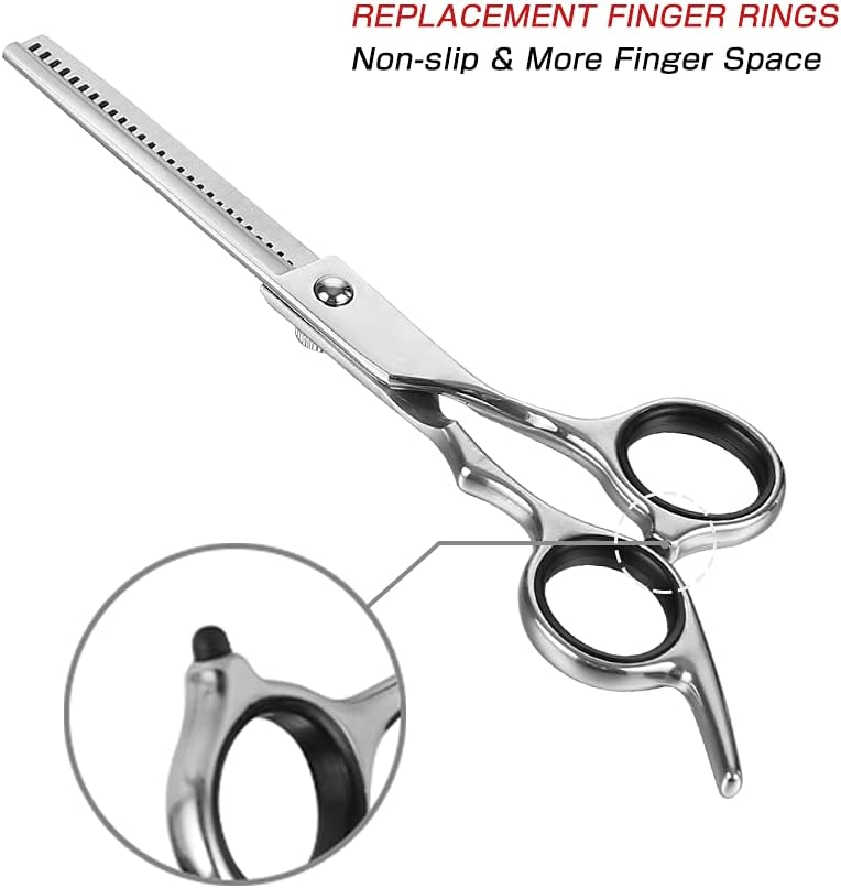 Dog Grooming Scissors 4CR Stainless Steel Pet Thinning Shears, Heavy-duty Titanium Coated, Size 6.7"