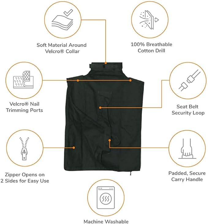 Cat-in-the-Bag Cozy Comfort Carrier - Small Green Cat Carrier, Cat Holder for Cutting Nails, & Cat Carrier Pouch for Vet Visits, Medication Administration, Dental Care, & Travel