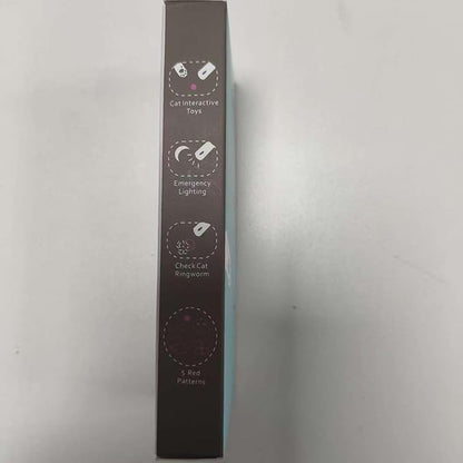 Cat Toys, 2 Pieces, USB Rechargeable Interactive Cat Mouse Toys, 3 Light Modes & 5 Adjustable Patterns, Portable Kitten Toy for Indoor Cats & Dogs, Training & Exercise Fun