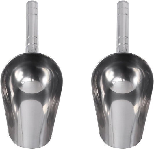 POPETPOP 2pcs Ice Scoop Pet Feeding Scoop s Quart Metal Feed 1 Cup Hand Stainless Steel Aluminum Dog Feeding Shovel Dog Treat Food Durable