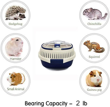 Black Travel Small Animals Hamster Hedgehog Guinea Pig Cage Carrier for Hamsters Hedgehogs Ferret Bird Parrot Guinea Pig Travel Carrier Cage with Handle Breathable Small Animal Guinea Pig Cage Carrier