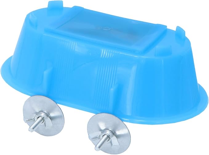 Wontee Bird Bath with Mirror Toy Fixable Parrot Bathroom Tub for Small Brids Parrot Canary Budgies Parakeets