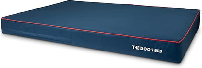 The Dog’s Bed Orthopedic Memory Foam Dog Bed, XXXL Blue/Red, Pain Relief for Arthritis, Hip & Elbow Dysplasia, Post Surgery, Lameness, Supportive, Calming, Waterproof Washable Cover