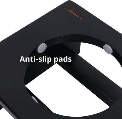 HTB Elevated Dog Bowls, Raised Dog Bowl Stand with 2 Stainless Steel Bowls, Elevated Raised Dog Bowls for Large Medium Small Sized Dogs- Black Small