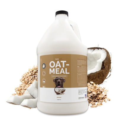 Bark2Basics Oatmeal Conditioner, Gallon - Natural Ingredients, Moisturizing, Hydrating, Crafted with Colloidal Oatmeal, Relieves Dry Itchy Irritated Skin, Coconut Fragrance