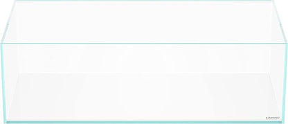 LANEDN 60S 7.9 Gal Shallow Aquarium Tank, Shallow Fish Tank, Rimless Low Iron Tank W23.6×D11.8×H7.1 in(60x30x18cm); 5mm Thickness Aquascape Fish Tank, Black Leveling Mat Included