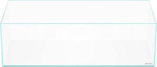 LANEDN 60S 7.9 Gal Shallow Aquarium Tank, Shallow Fish Tank, Rimless Low Iron Tank W23.6×D11.8×H7.1 in(60x30x18cm); 5mm Thickness Aquascape Fish Tank, Black Leveling Mat Included