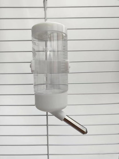 Automatic Bird Feeder for Cage(3ps) No Mess Bird Water Dispenser Clear No Spill Budgie Feeder Cage Accessories for Small Parrots, Cockatiels, Finches, Lovebirds (Purple Pointed tip 003)