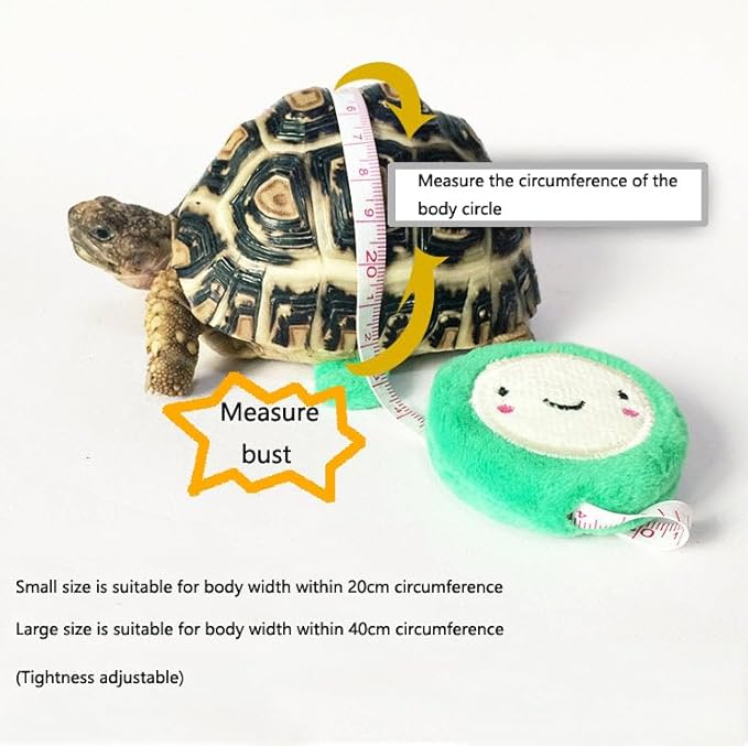 HQSSG Adjustable Tortoise Harness Leash – Soft Suede Strap & Stainless Steel Chain – Anti-Chafe, Secure Fit – Small Pink & Large Yellow for Shells Up to 7.9"/15.7" (Small Romantic Pink)