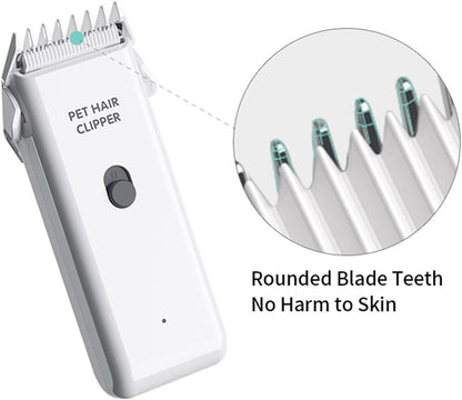Dog Cat Home Hair Waterproof Clipper Portable Electric USB Rechargeable Pet Grooming Tools Low Noise Shaver Cordless Trimmer for Small and Large Pets