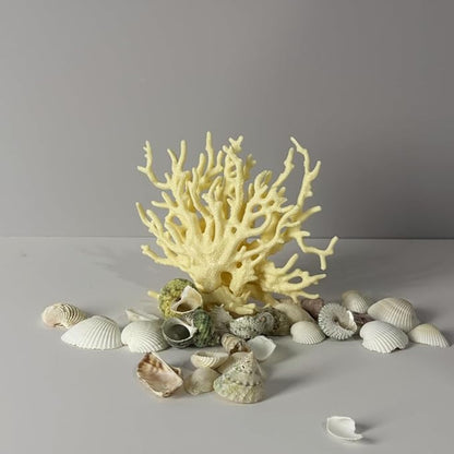 Fish Tank Decorations,Aquarium Corals Decoration, Aquarium Ornaments, Fish Tank Coral, Aquarium Corals Decoration, Fish Decorations for Aquarium (Yellow, Medium)
