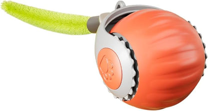 Interactive Cat Toy for Indoor Cats, Two Speed Smart Automatic Cat Toy Moving Ball with Tail, Rechargeable Motion Activated Cat Toys for Bored Indoor Adult Cats (Adapter Not Included)