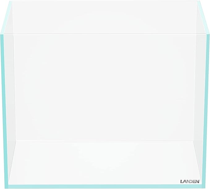 LANDEN 30N 3.2 Gallon Nano Rimless Low Iron Aquarium Tank, W11.8×D7.5×H9.4 in(30x19x24cm) 5mm Thickness with Nano Foam Leveling Mat Included