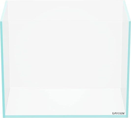 LANDEN 30N 3.2 Gallon Nano Rimless Low Iron Aquarium Tank, W11.8×D7.5×H9.4 in(30x19x24cm) 5mm Thickness with Nano Foam Leveling Mat Included